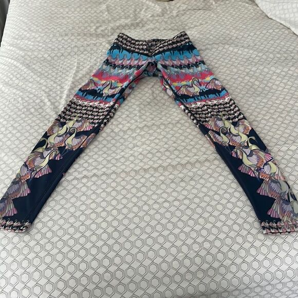 NUX Pants - NUX flamingo pattern yoga leggings XS